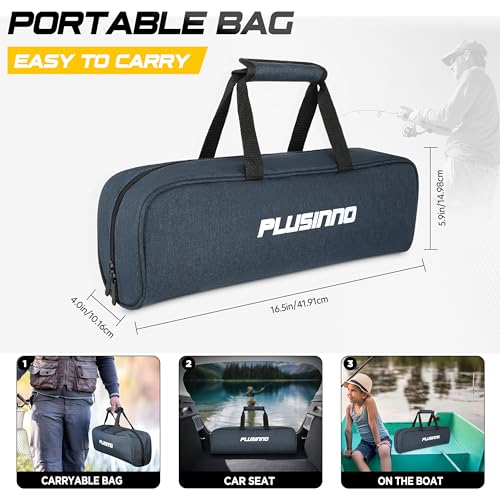 2-Pack Telescopic Fishing Rod and Reel Combo Set with Carry Case - 12 +1 Bearings