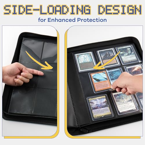 252 Card Trading Card Binder with 20 Top Loaders - Black Variation of 252cards