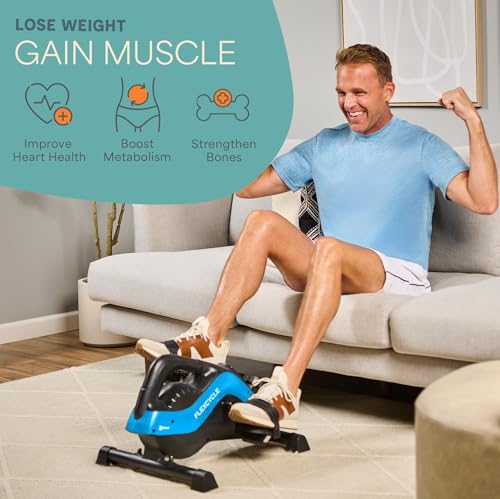 Lifepro FlexCycle Under Desk Elliptical Pedal Exerciser - Blue for Seniors