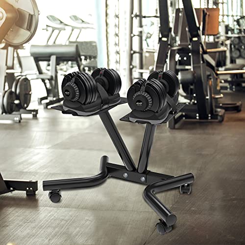 ATIVAFIT Adjustable Dumbbell Stand with Black Finish - Space-Saving Home Gym Rack