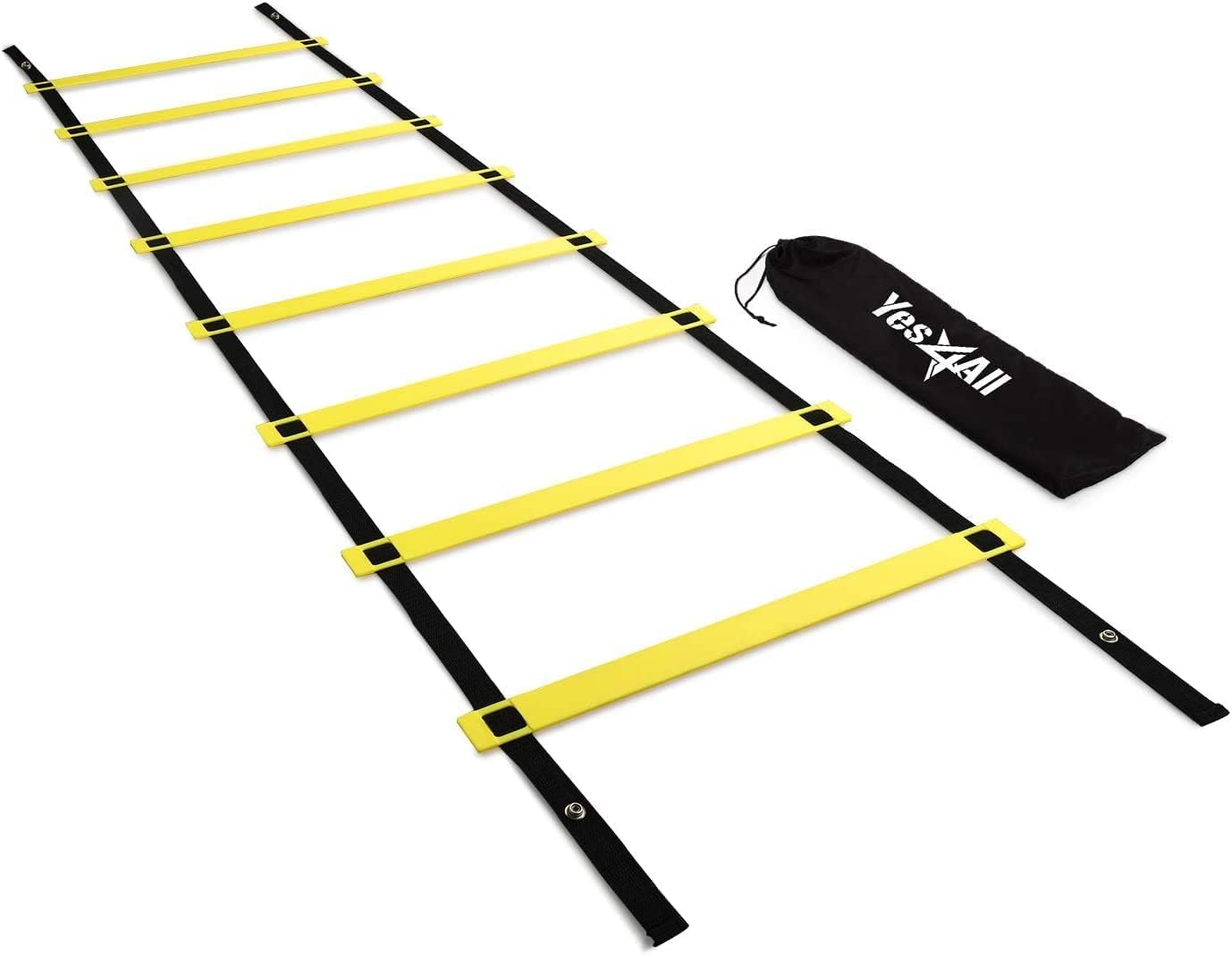 Yes4All Agility Ladder - Adjustable Speed Training Equipment for All Ages | Durable & Portable with Carry Bag