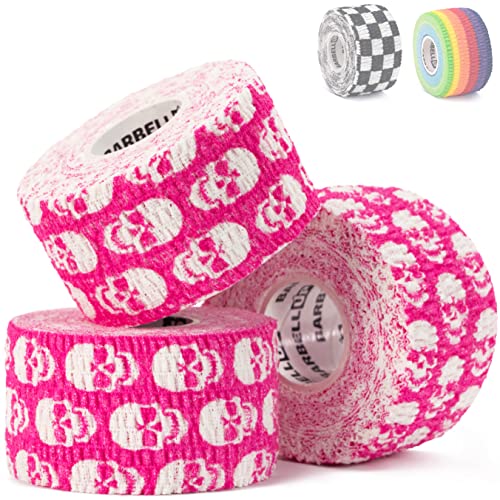 Skull Pattern Weight Lifting Thumb Tape - Hand Grip Support for Powerlifting & Gym
