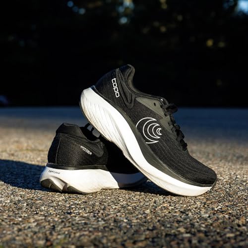 Lightweight Road Running Shoes for Women - Black & White, Atmos 2