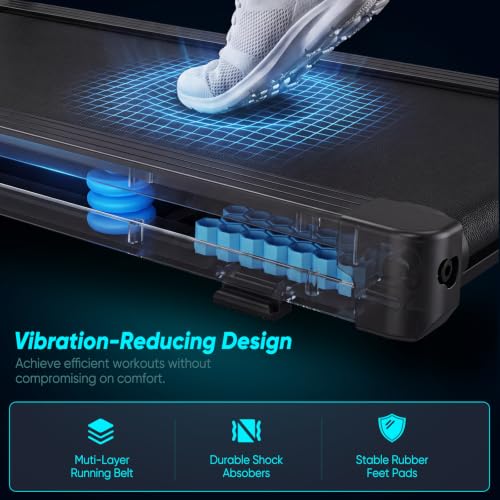 Foldable Portable Walking Pad Treadmill for Home with Handle Bar, Small Space Exercise Equipment