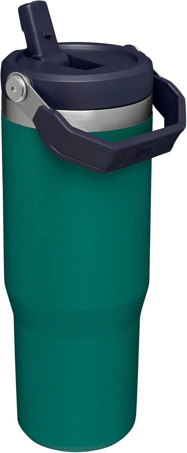 Stanley IceFlow Stainless Steel Tumbler - 30 Oz Vacuum Insulated Water Bottle | Leak-Resistant Flip Straw, Tidepool