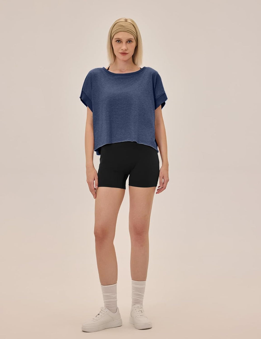 UNIANKIYA Women's Open Back Workout Top - Loose Fit Athletic Crop Tee for Gym & Yoga | Short Sleeve