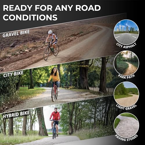 700x40c Gravel Bike Tire & Presta Tubes Set - Foldable, Puncture-Resistant
