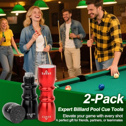 Pool Cue Tip Repair Kit 3-in-1 Shaper, Scuffer & Aerator for Billiards