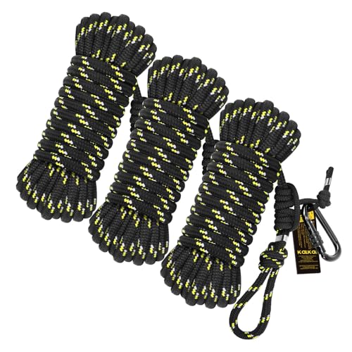 Reflective Tree Stand Safety Rope - 30FT Hunting Lifeline with 3 Pieces