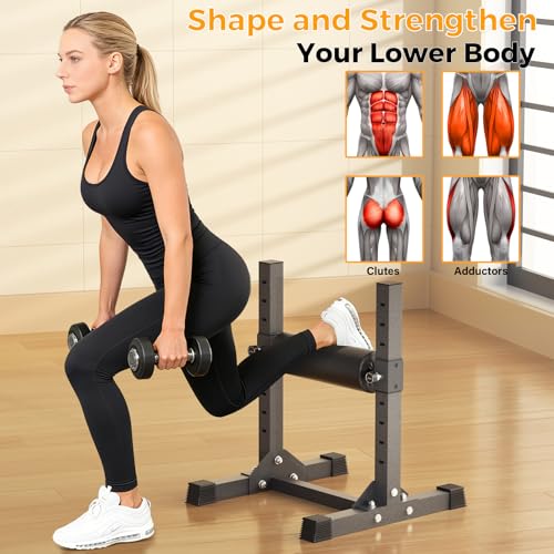 FitinOne Adjustable Leg Workout Stand for Split Squats Home Gym Equipment