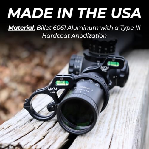 MK Machining 30mm Billet Scope Level Kit Ultra-Low-Profile Bubble Level, Hinged Clamp & Allen Wrench