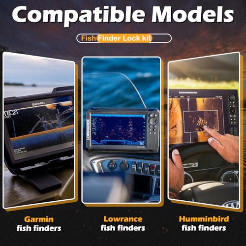 Marine Fish Finder Lock Aluminum Alloy Theft-Proof Mount for Garmin Lowrance Humminbird