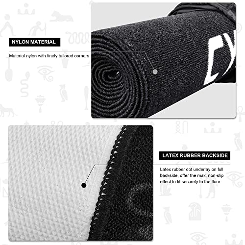Black Dart Board Mat 65x295cm with Carrying Bag & Throw Line for Steel & Soft Tip Darts