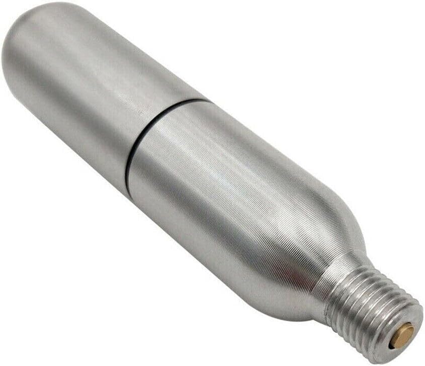 Skiennix Paintball PCP - 12g Refillable CO2 Cartridge with 8mm Male Quick Disconnect Plug