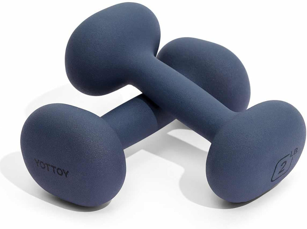 YOTTOY Dumbbell Set for Women - 2 to 15 Pound Non-Slip Hand Weights for Home Workouts | Portable Neoprene