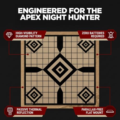 Diamond Thermal Zeroing Targets for Scopes - Passive Range Practice, 5 Pack