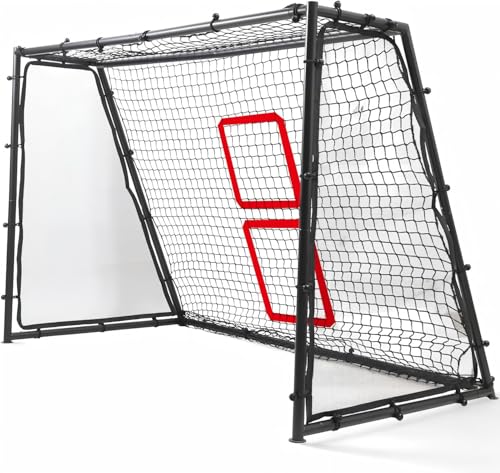 Black 6x4 ft Soccer Goals for Backyard Training - Metal Youth & Adult Goals