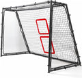 Black 6x4 ft Soccer Goals for Backyard Training - Metal Youth & Adult Goals