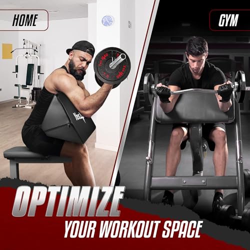 Preacher Curl Pad for Arm and Bicep Workouts - Space-Saving Design
