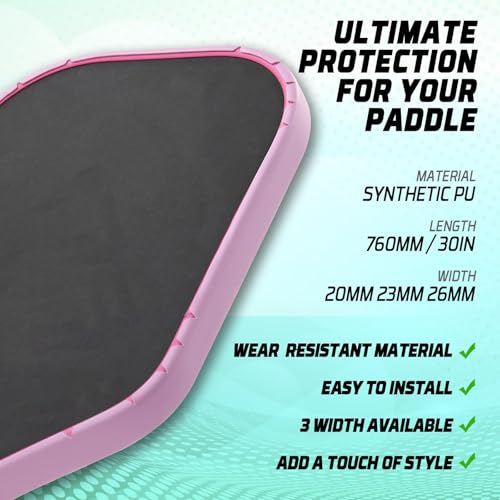 Pink Pickleball Paddle Edge Guard Tape 26mm Width - Edge Protection & Cover