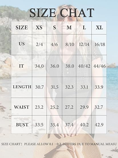 CUPSHE Crochet Beach Coverup for Women - Black, Medium - Swimsuit Wrap