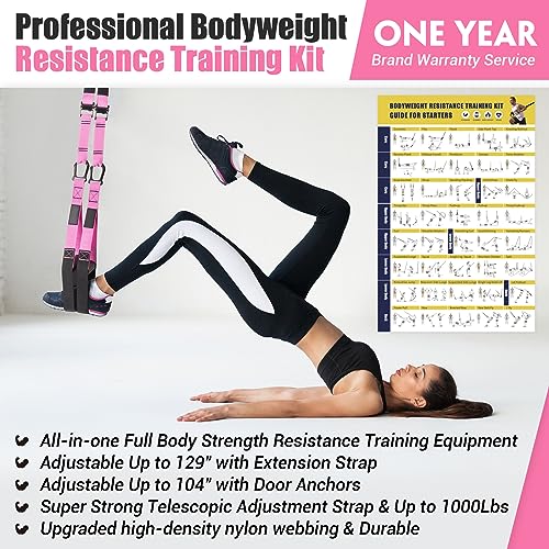 Pink Resistance Training Kit for Full Body Workout - Home Gym Equipment
