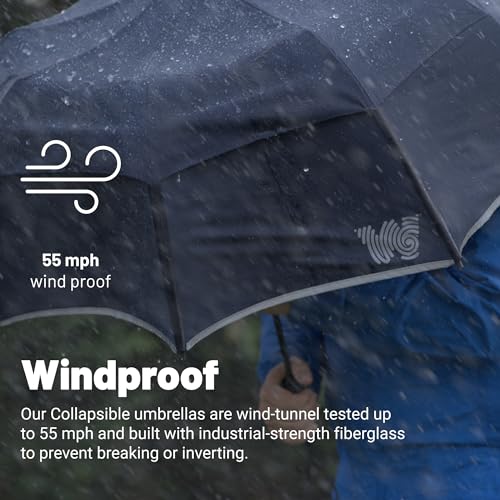 Weatherman Arnold Palmer Classic Windproof Collapsible Umbrella for Car & Backpack