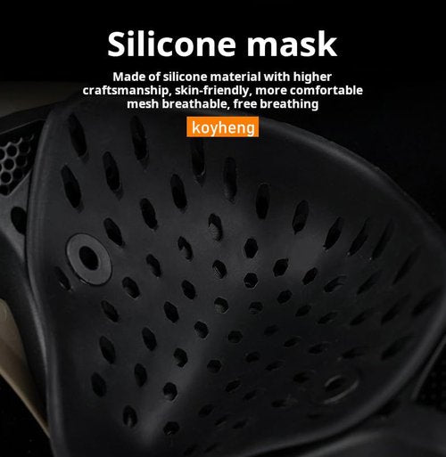Tactical Airsoft Mask, Adjustable Half Face Protection Scorpion Breathable Mesh Silicone Mask