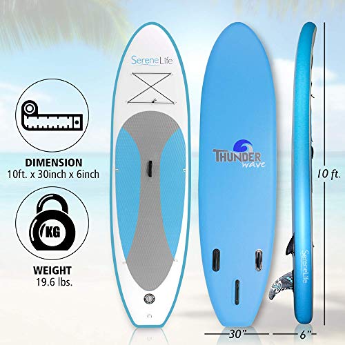 Inflatable Stand Up Paddle Board Blue 10' with Accessories - Stable & Portable