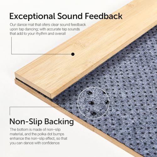 47.8x38.5 Inch Portable Tap Dance Floor with Storage Bag - Professional Studio-Quality Mat for Home & Studio Practice