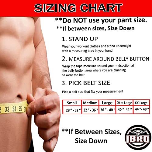 IBRO 10mm AllBlack Powerlifting Belt Medium - Heavy Duty Leather Support for Squats & Deadlifts
