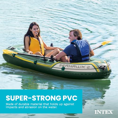 Intex Seahawk 2 Inflatable Boat Set - 2 Person, 48in, PVC, Includes Pump & Oars (Variation 1)