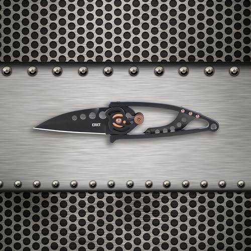 CRKT Snap Lock EDC Folding Knife with Cam Lock - Black, Model 5102NK