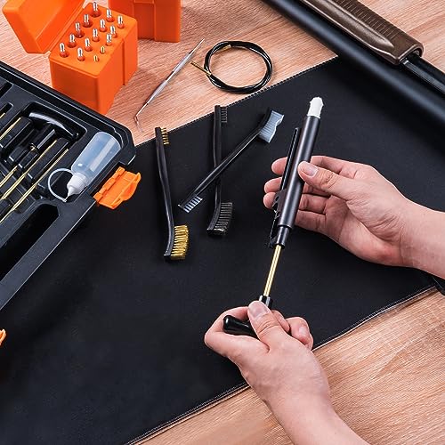 Universal Gun Cleaning Kit with Brass Brushes, Rods, Jags & Carry Case