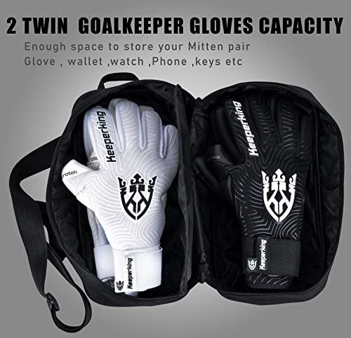 Keeperking Goalkeeper Gloves Bag for 2 Pairs - Black