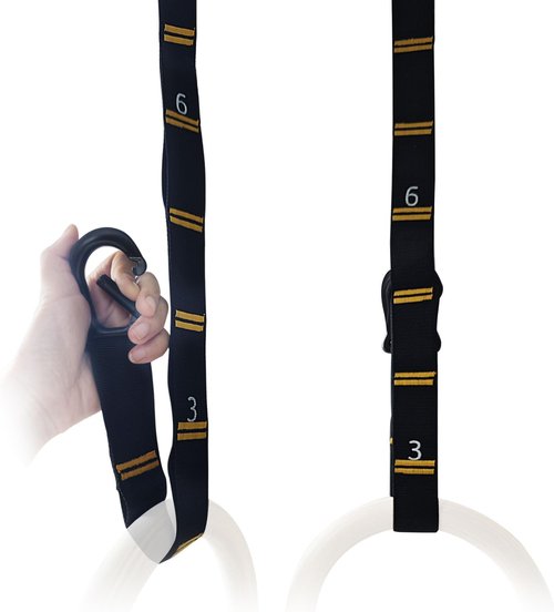 Adjustable Straps for Gymnastic Rings by [Brand Name] - 8.2FT Long, 1000LBS Capacity | Perfect for Home Gym