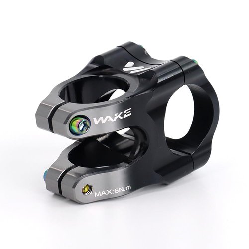 CYSKY 31.8 Stem 35mm 0 Degree MTB Short Stem Mountain Bike Stem Handlebar Riser 1-1/8 for Most Bicycle, Road Bike, MTB, Downhill, BMX, Cycling (Black & Titanium)