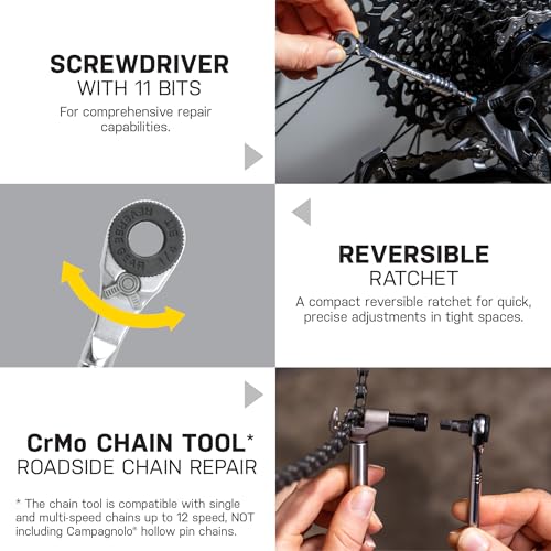 Topeak Ratchet Rocket Lite NTX+ Bike Repair Kit Black - 19 Functions Compact Multitool