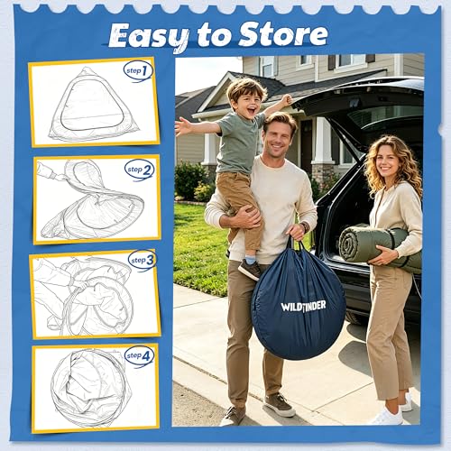 WildFinder 10x10 Pop Up Screen House Tent with Mesh Walls, Waterproof Canopy