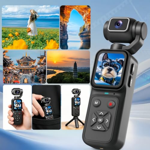 Digital Video Camera with 180° Dual-Rotating Lens 16GB Pocket Action Camera
