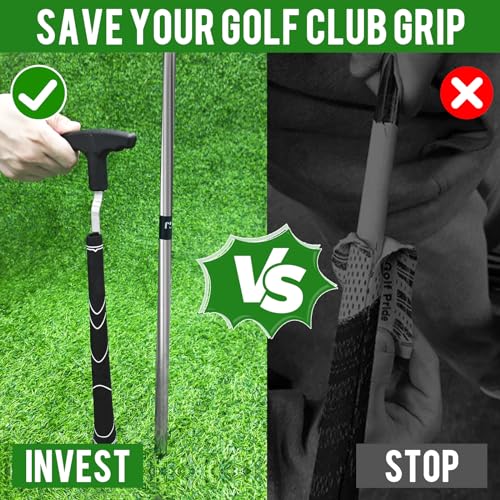 Golf Grip Removal Tool 11 Inch V-Groove Grip Remover - Black