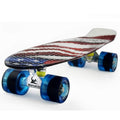 Mini Cruiser Skateboard 22 Inch Complete - 22" x 6" with American Flag Variation