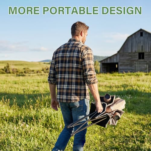 Moca 4-Piece Camping Chair Set of 3 Heavy-Duty Outdoor Folding Chairs with Cup Holders & Carry Bag