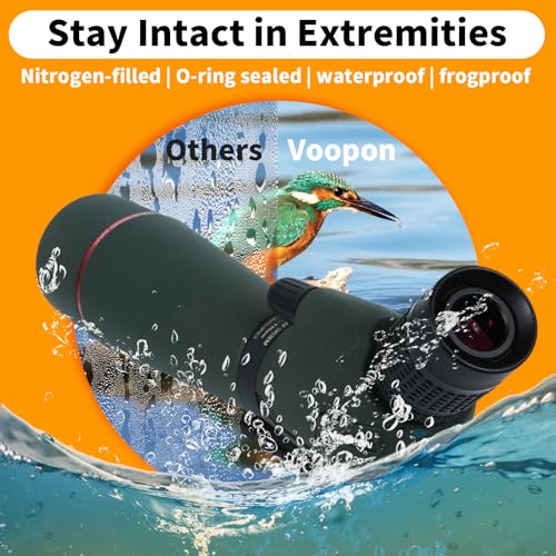 25-75x80 HD Spotting Scope with BAK4 Prism Waterproof Phone Adapter & Carrying Bag