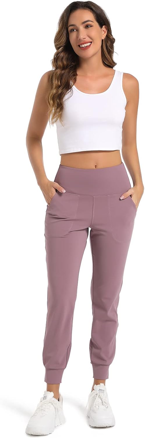 Skiennix Women's Joggers - Lightweight Athletic Sweatpants with Pockets | Tapered Casual Fit for Workout & Lounge