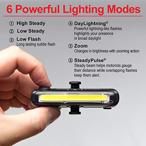 Cygolite Bike Front & Tail Light Set - 110 & 50 Lumens USB Rechargeable, Waterproof Cycling Lights