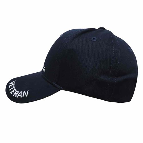 VetFriends.com US Air Force Veteran Baseball Hat with Embroidered Air Force Wings Logo - Officially Licensed Blue