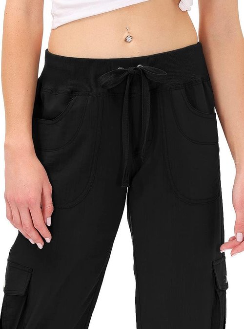 MoFiz Women's Capris - Lightweight Casual Pants with Pockets | Comfortable Loose Fit for Hiking