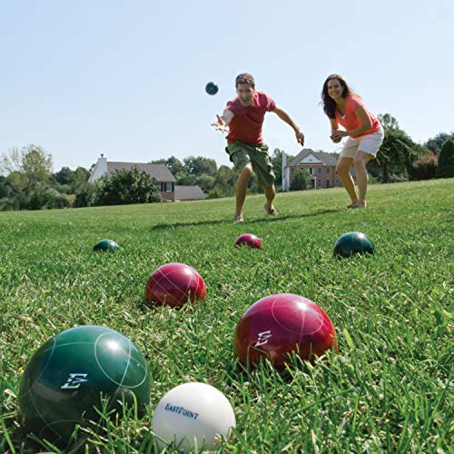 Outdoor Bocce Ball Set with 8 Regulation-Size Balls & Pallino - Portable & Durable Resin Construction