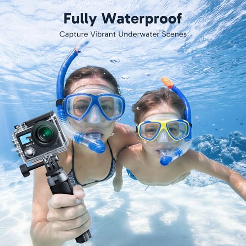 AKASO Brave 4 4K Action Camera with 20MP, Waterproof 40m, MicroSD Bundle